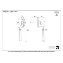 From The Anvil Newbury Espagnolette Fastener LH - Polished Bronze