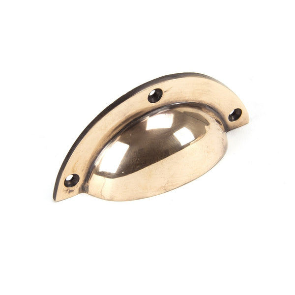 From The Anvil Period Plain Drawer Pull - 4" - Polished Bronze