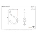 From The Anvil Hat & Coat Hook - Polished Bronze