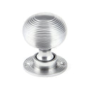 From The Anvil Beehive Heavy Knob Handles on Round Rose - Satin Chrome