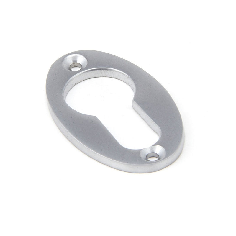 From The Anvil Euro Profile Oval Escutcheon - Satin Chrome