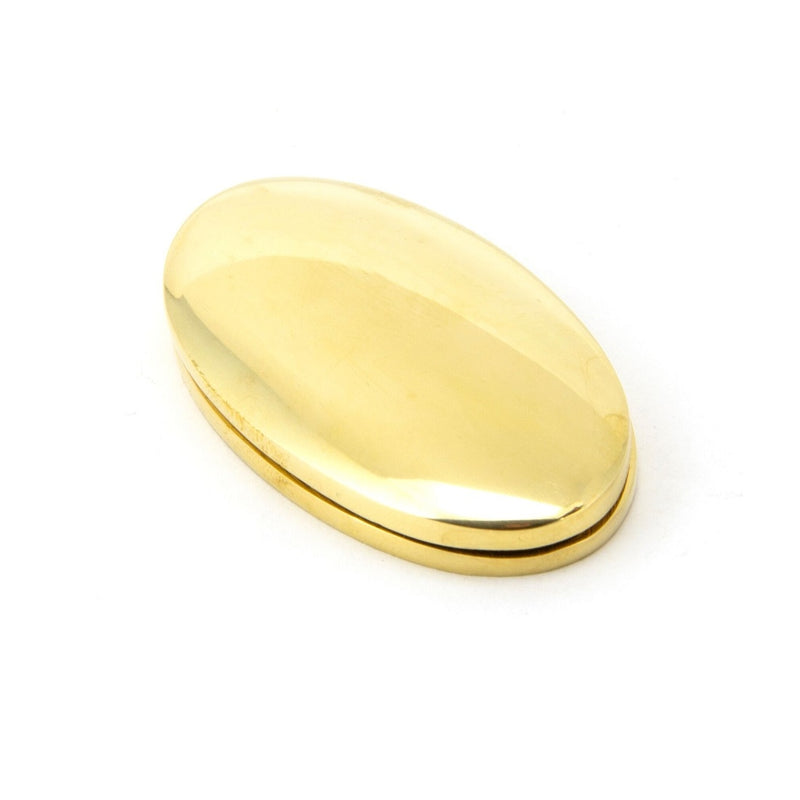 From The Anvil Lever Key Oval Covered Escutcheon - Polished Brass