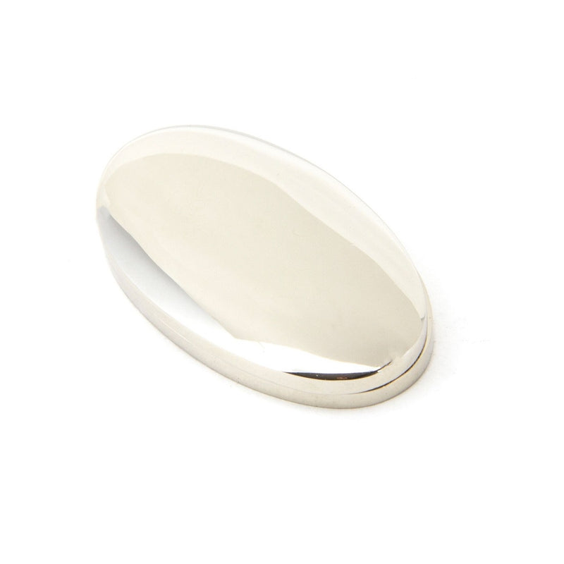From The Anvil Lever Key Oval Covered Escutcheon - Polished Nickel
