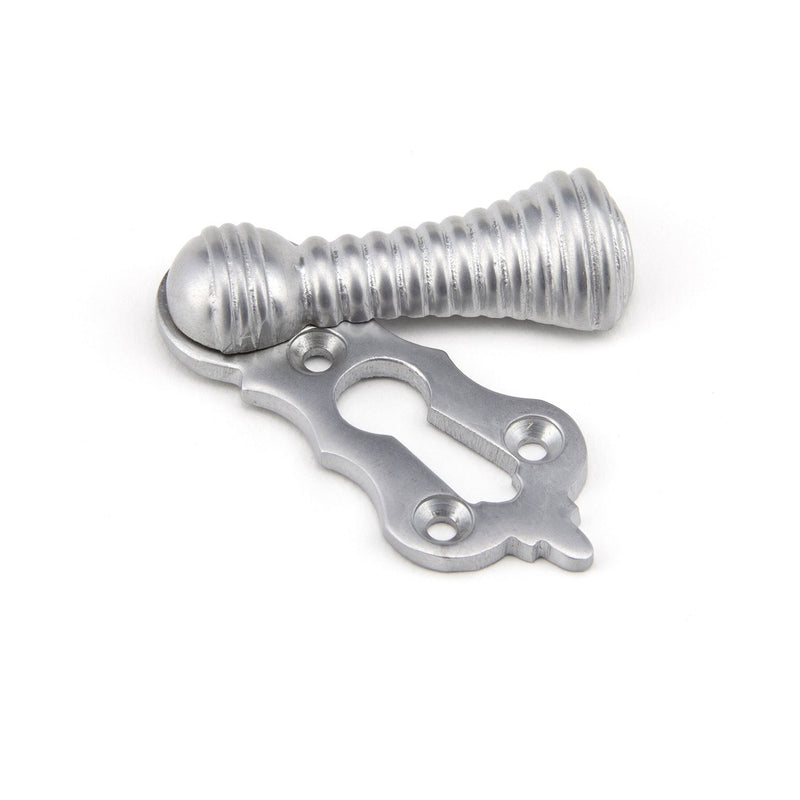 From The Anvil Beehive Lever Key Covered Escutcheon - Satin Chrome