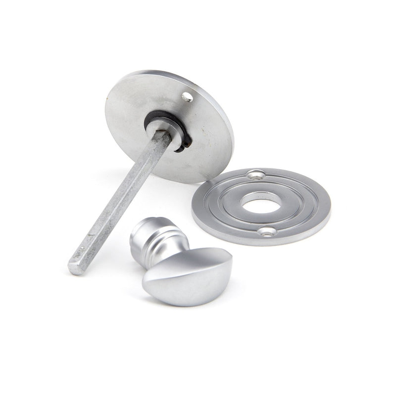 From The Anvil Round Bathroom Thumbturn - Satin Chrome