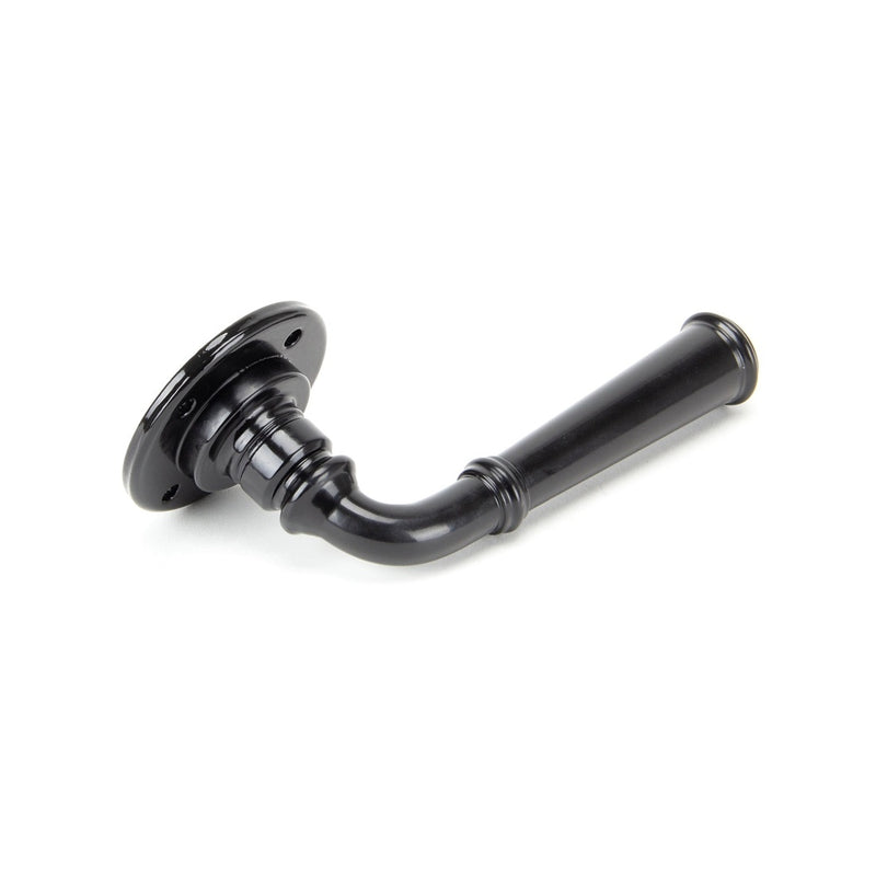 From The Anvil Regency Lever Handles on Round Rose - Black