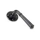 From The Anvil Regency Lever Handles on Round Rose - Black