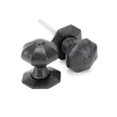 From The Anvil Octagonal Mortice Knob Handles on Round Rose - External Beeswax