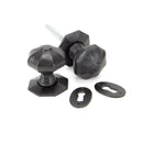 From The Anvil Octagonal Mortice Knob Handles on Round Rose - External Beeswax