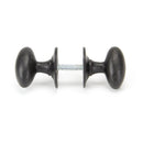 From The Anvil Oval Mortice Knob Handles on Round Rose - External Beeswax