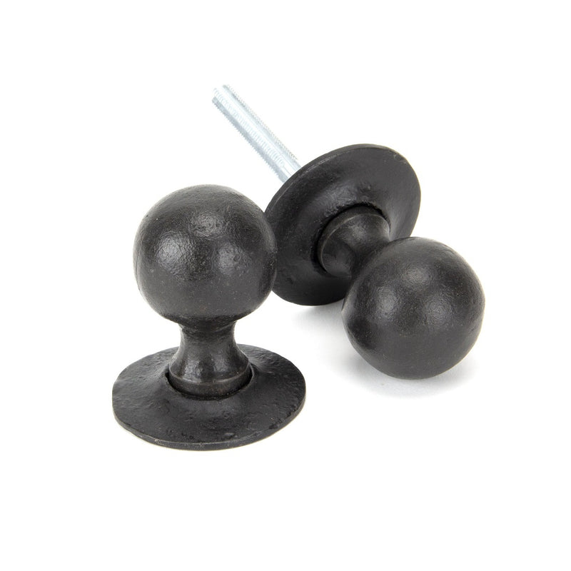 From The Anvil Round Mortice Knob Handles on Round Rose - External Beeswax