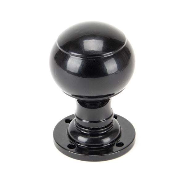 From The Anvil Regency Mortice Knob Handles on Round Rose - Black