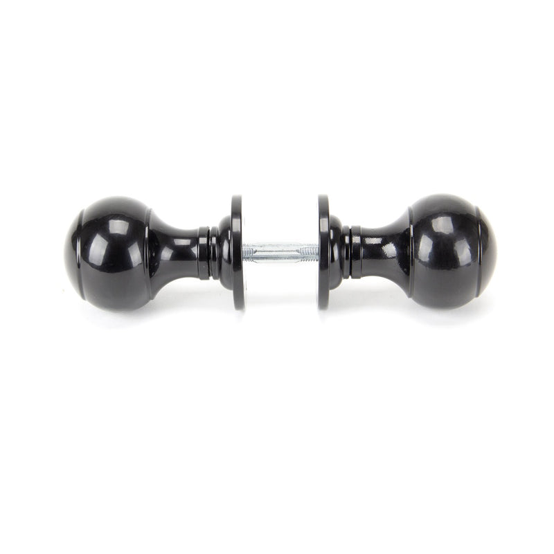 From The Anvil Regency Mortice Knob Handles on Round Rose - Black