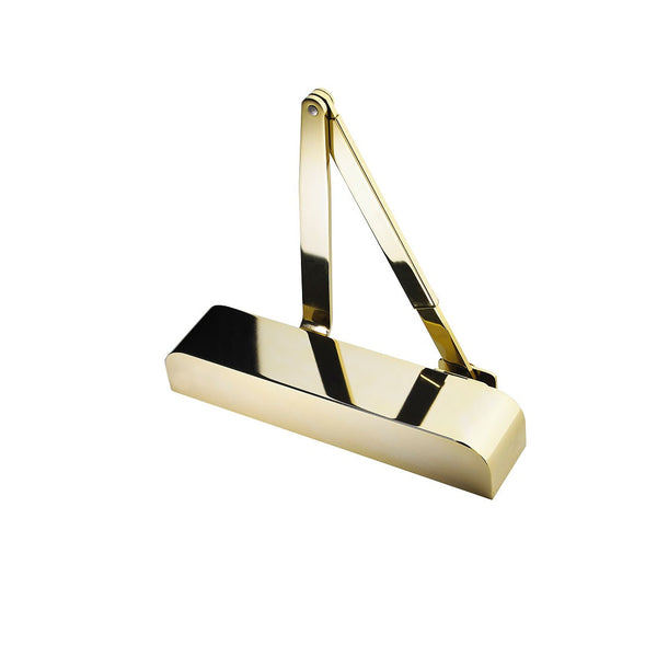 Exidor 9900 EN2-5 Overhead Door Closer - Radius Cover - Polished Brass