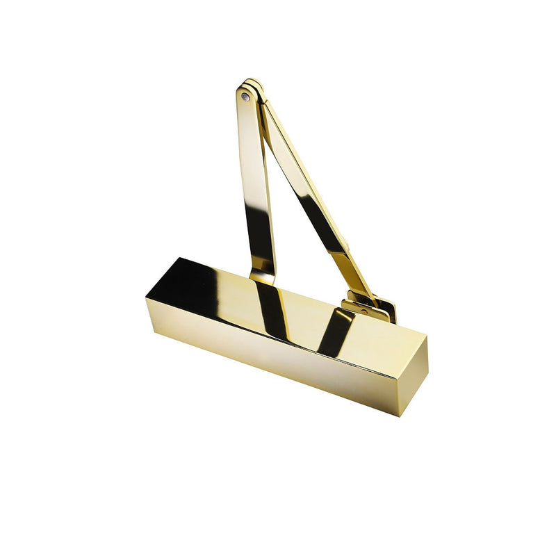 Exidor 9900 EN2-5 Overhead Door Closer - Square Cover - Polished Brass