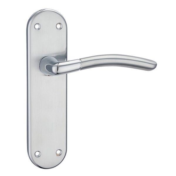 Fortessa Amalfi Lever Latch Handles - Satin & Polished Chrome Dual Finish