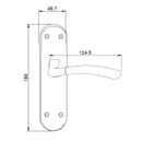 Fortessa Amalfi Lever Latch Handles - Satin & Polished Chrome Dual Finish