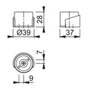 Arrone 25mmØ Shielded Door Stop - SAA