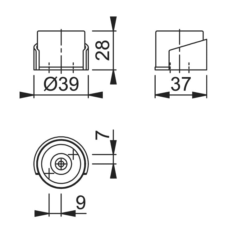 Arrone 25mmØ Shielded Door Stop - SAA