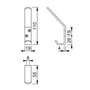 Arrone 125mm Strip Pattern Hat and Coat Hook - SAA