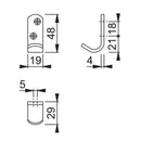 Arrone Strip Pattern Wardrobe Hook - SAA