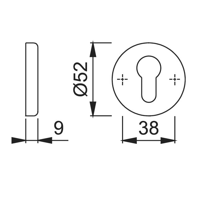 Hoppe Euro Cylinder Escutcheon (pair) - SAA