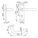 Hoppe Paris 19mmØ Return to Door Lever Handles on Lock Plate - SAA