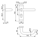 Hoppe Paris 19mmØ Return to Door Lever Handles on Oval Plate - SAA