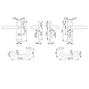 Hoppe Paris 19mmØ Return to Door Lever Handles on Bathroom Plate - SAA