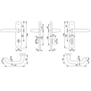 Hoppe Paris 19mmØ Return to Door Lever Handles on Bathroom Plate (78mm Centres) - SAA