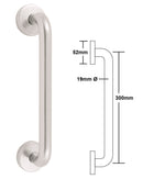 Arrone "D" Concealed Fix Pull Handle 19x300mm - SAA