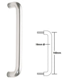Arrone "D" Bolt Through Pull Handle 19x150mm - SAA