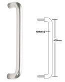 Arrone "D" Bolt Through Pull Handle 19x425mm - SAA