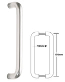 Arrone "D" Back to Back Pull Handle 19x150mm - SAA