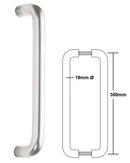Arrone "D" Back to Back Pull Handle 19x300mm - SAA