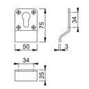 Hoppe Cylinder Pull For Euro Profile Cylinder - SAA