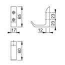 Arrone Heavy Pattern Wardrobe Hook - SAA