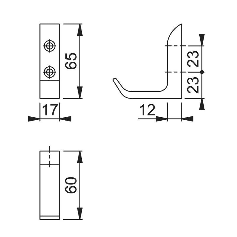 Arrone Heavy Pattern Wardrobe Hook - SAA