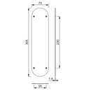 Arrone Finger Plate 305mm x 75mm - Satin Anodised Aluminium