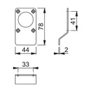 Hoppe Cylinder Pull For Standard Rim Cylinder - Satin Stainless Steel