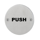 Hoppe "Push" Sign 76mm - Satin Stainless Steel