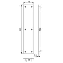 Arrone Finger Plate 350mm x 75mm - Polished Stainless Steel