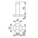 Arrone 76mm Projection, Concealed Fix Door Stop - PSS