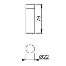 Arrone 76mm Projection, Secret Fix Door Stop - SSS