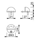 Arrone 43mmØ Shielded Door Stop - PSS