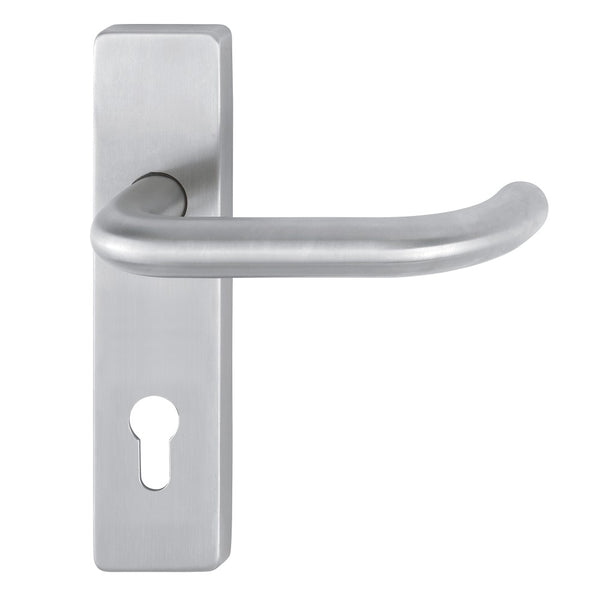 Arrone 19mmØ Return to Door Lever Handles on Euro Plate (72mm Centres) - Grade 316 SSS