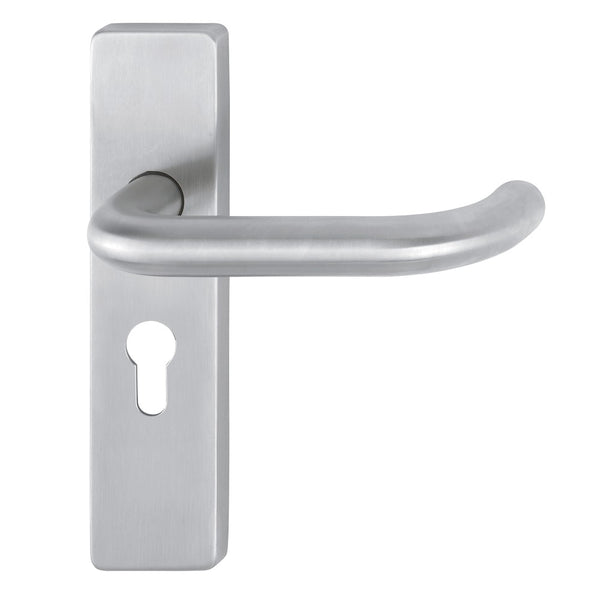 Arrone 19mmØ Return to Door Lever Handles on Euro Plate (47.5mm Centres) - Grade 316 SSS