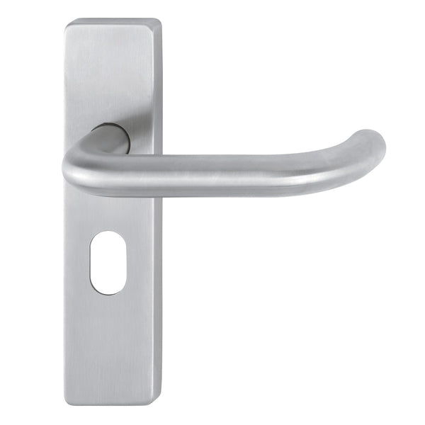 Arrone 19mmØ Return to Door Lever Handles on Oval Plate - Grade 316 SSS