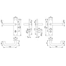 Arrone 19mmØ Return to Door Lever Handles on Bathroom Plate (78mm Centres) - Grade 316 SSS