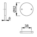 Hoppe Blank Escutcheon (pair) - Grade 316 PSS
